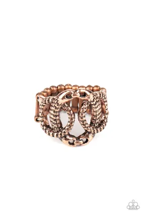 Paparazzi Accessories ? TRIO de Janeiro - Copper Ring?Flat Rate Ship $4.50? Minimalist Keepsake solid color