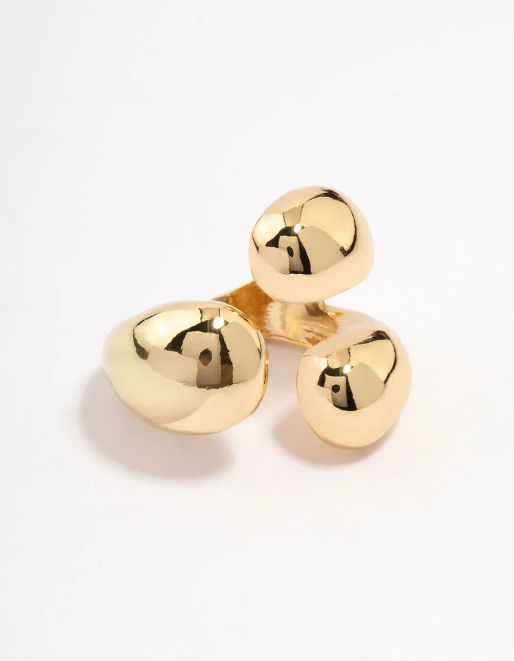 Gold Plated Bubbly Wrapped Ring Gentle care