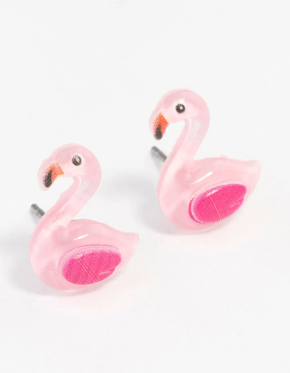 Flamingo Stud Earrings Rectangular Ornament