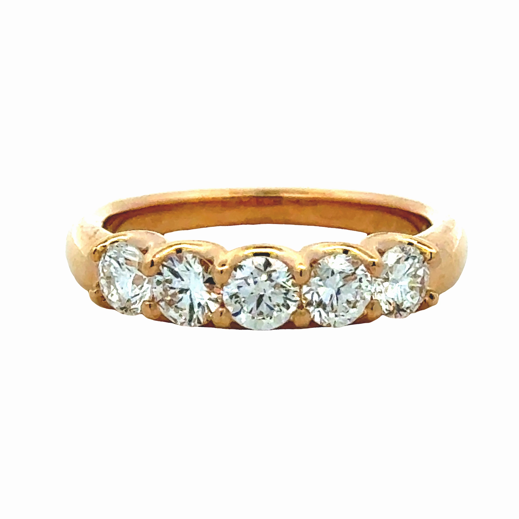 Classic Choice 14KY 5-Stone Diamond Anniversary Band