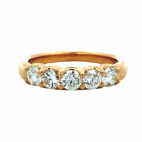 Classic Choice 14KY 5-Stone Diamond Anniversary Band
