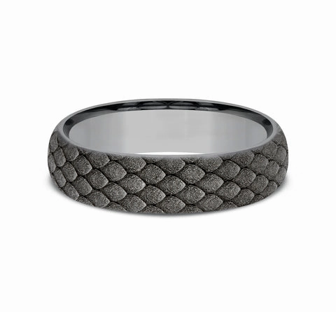 GENTS TANTALUM WEDDING BAND Festive Accent Graceful Twist