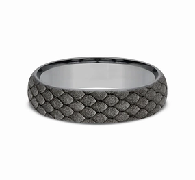 GENTS TANTALUM WEDDING BAND Festive Accent Graceful Twist