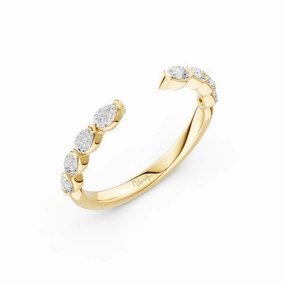 Seasonal Edge 14KY Pear Diamond Stackable Ring (.40cttw)