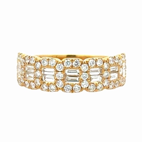 18ky Anniversary Band (1.00cttw) Sleek Finish