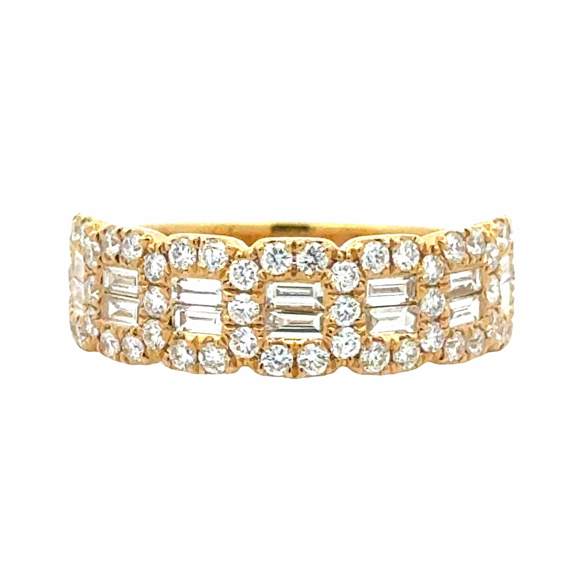 18ky Anniversary Band (1.00cttw) Sleek Finish