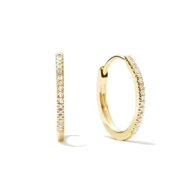 Pave Moissanite Huggie Hoop Earrings Vintage Ornament