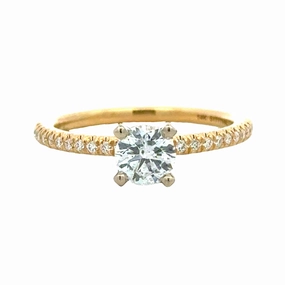 Effortless Accent Classic Feature 14KYW Diamond Solitaire Engagement Ring
