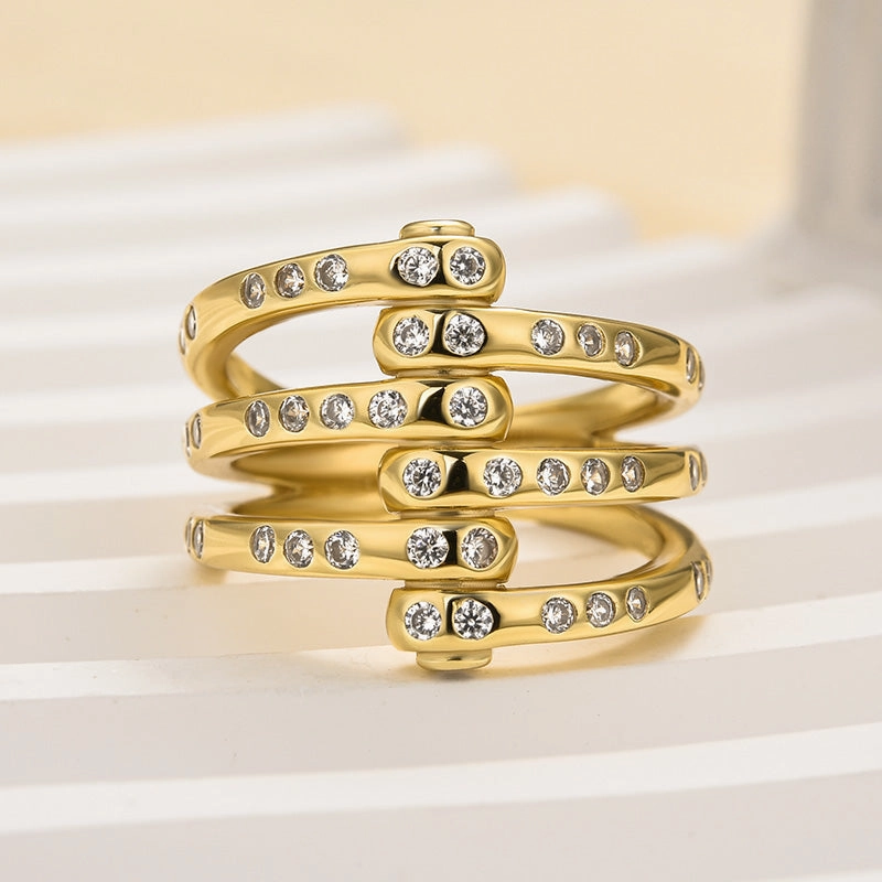 Holiday Present Sparkling Detail Louily Unique X Criss Cross Wedding Band For Women In Sterling Silver