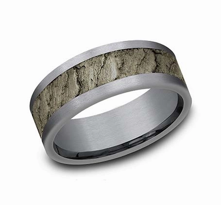 GENTS 8MM LAVA ROCK BAND Layered Texture