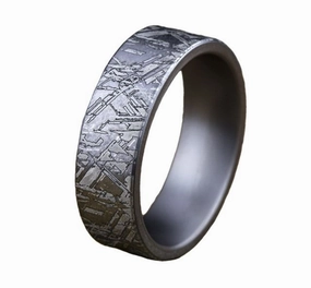 Glow Detail Unique Element Gents Tanlalum Band