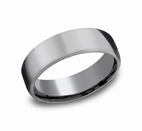 Dainty Touch Graceful Contour GENTS TANTALUM 6.5MM HIGH POLISH BAND