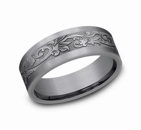 Gents Tantalum Band Classic Detailing Luxury Touch