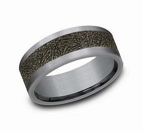 GENTS TANTALUM WEDDING BAND Casual Gift Dazzling Accent