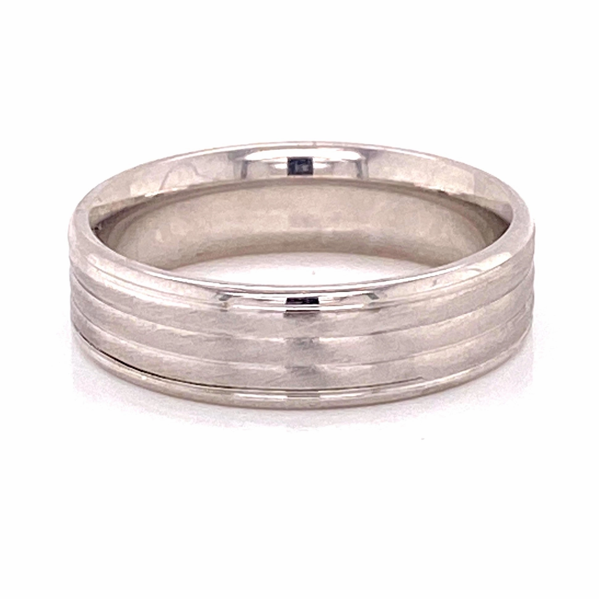 Band/Mens/ Precious metal Daywear Fit Gleaming Feature