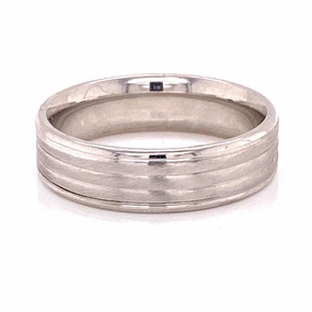 Band/Mens/ Precious metal Daywear Fit Gleaming Feature