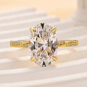 Fine Detailing Louily Exquisite Oval Cut Engagement Ring For Women In Sterling Silver