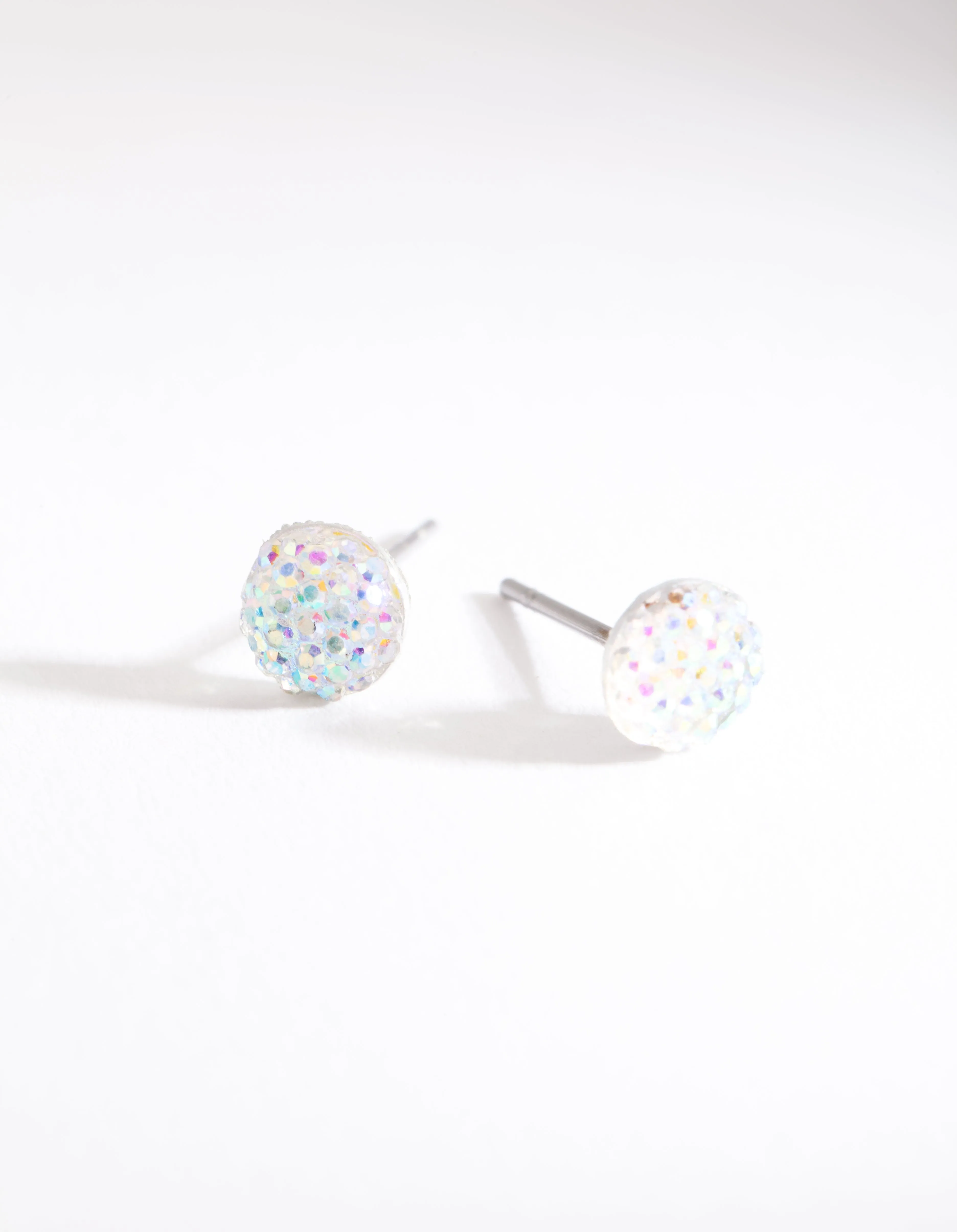 Beautiful Vibe Luxurious Adornment Glittery Jelly Dome Stud Earrings