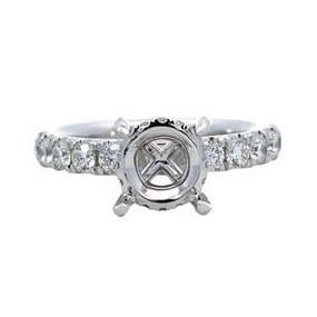 0.70tw Diamond Hidden Halo Semi Mount Charming Jewelry Design