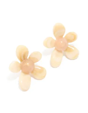 Premium Embellishment Magnificent Jewelry Acrylic Flower Stud Earrings
