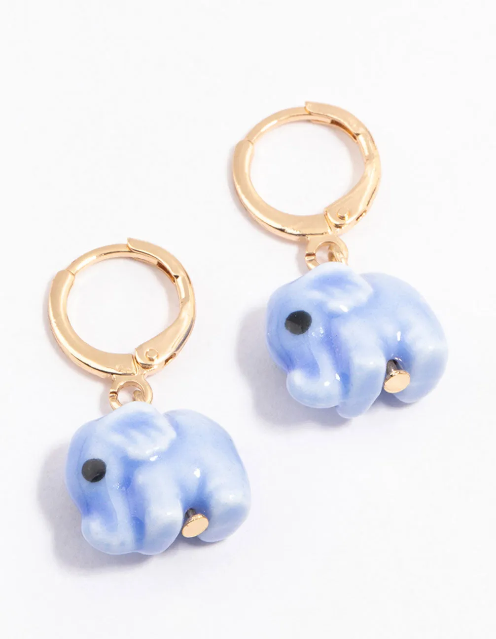 Attractive Decoration Graceful Choice Gold Acrylic Elephant Drop Earrings