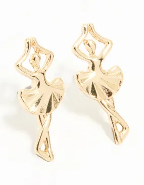 Gold Ballerina Stud Earrings Refined Must-Have