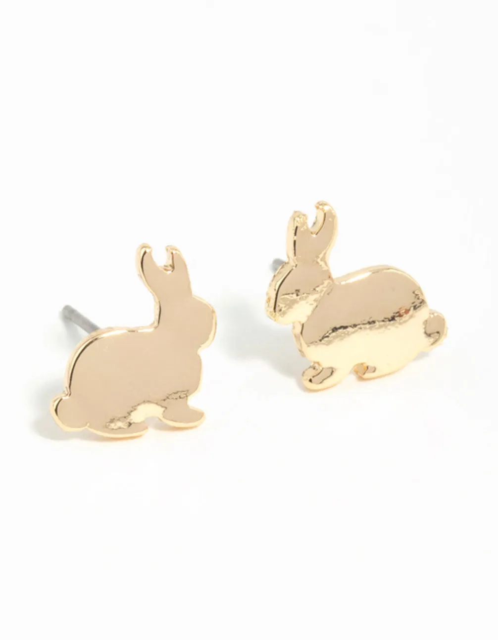 Gold Bunny Stud Earrings Bohemian Decoration Chic Accessory