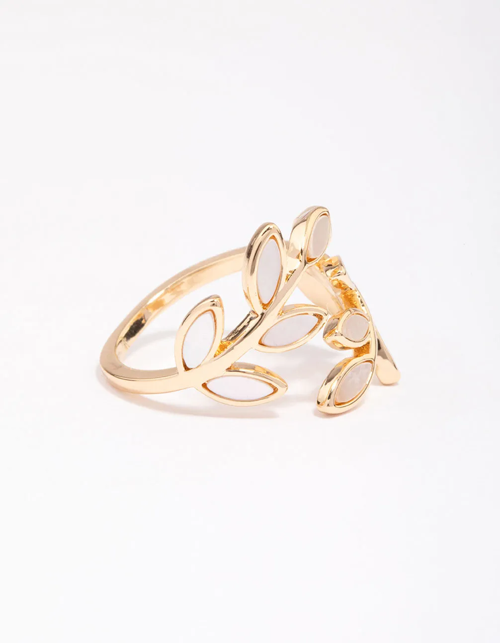 Trendy Appearance Secure look Gold Cats Eye Laurel Ring