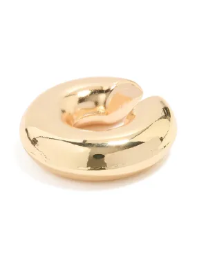 Miniature Item Secure Style Gold Chunky Ear Cuff
