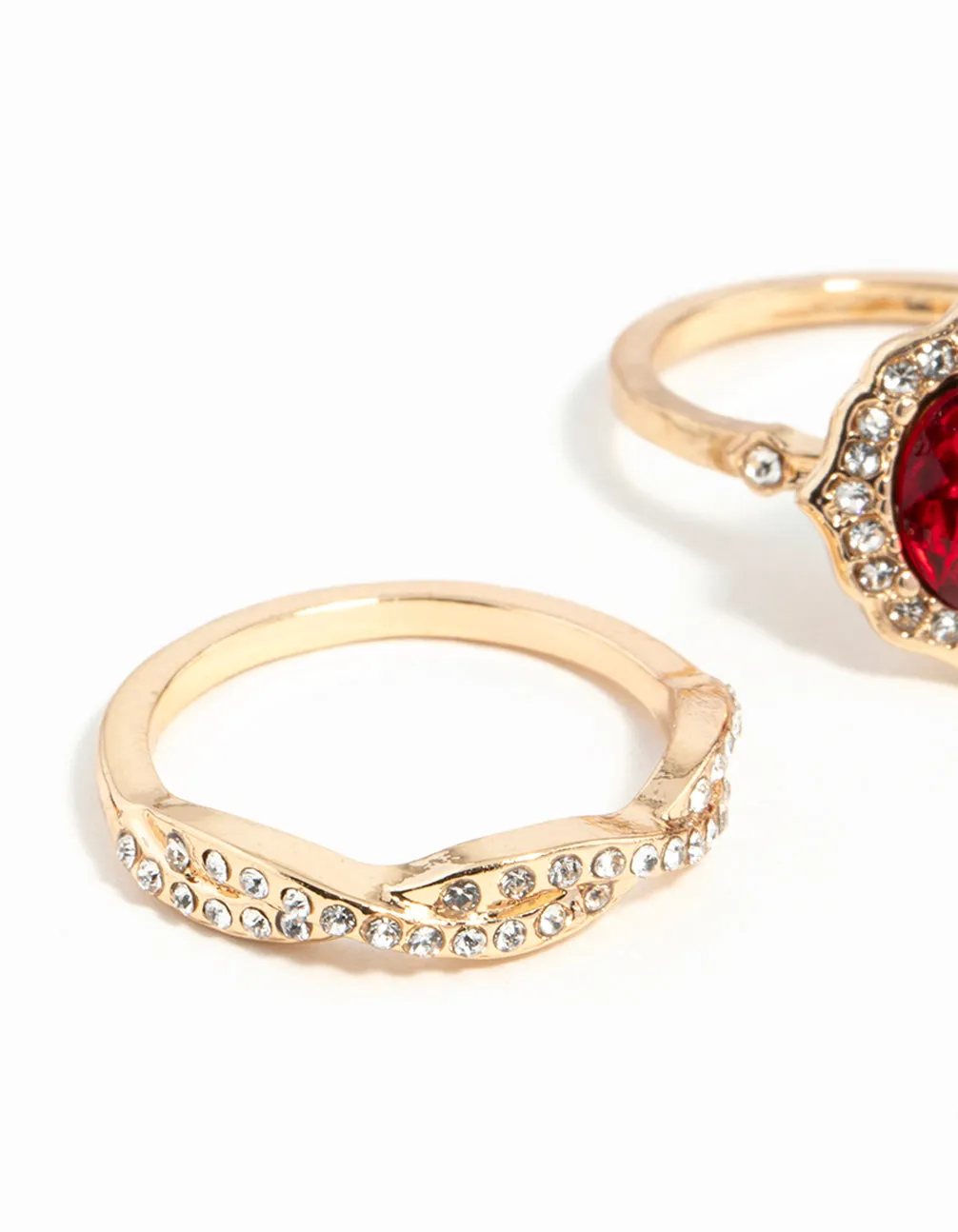 Superior Expression Boho Jewelry Gold Classic Engagement Ring Pack