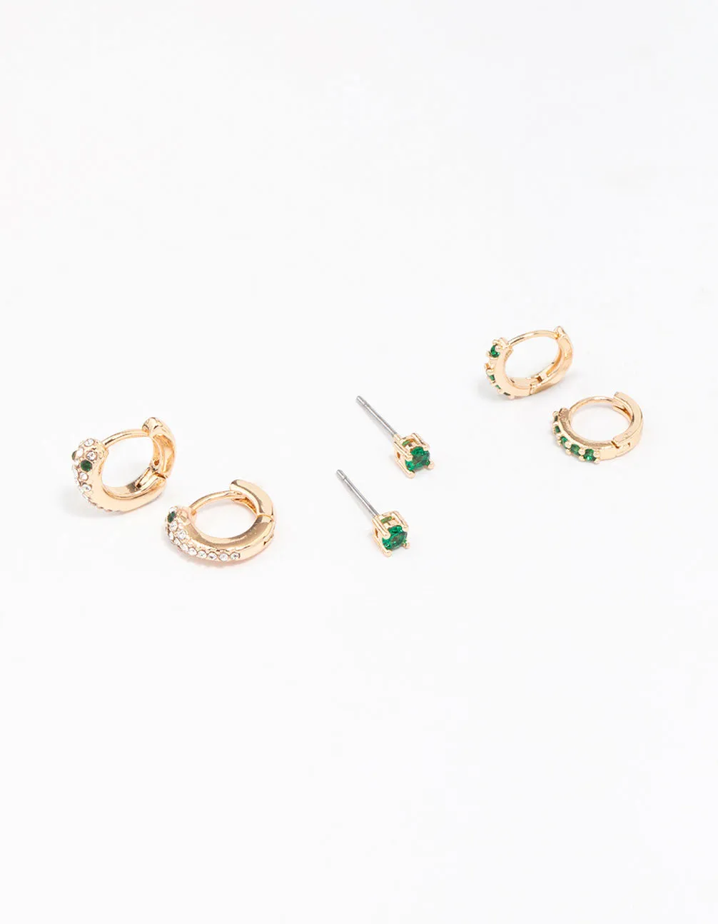 Gold Dainty Earring 3-Pack Vintage design Casual Jewelry