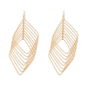 Stunning appearance Gold Diamond Cut Drop Diamond Drop Earrings