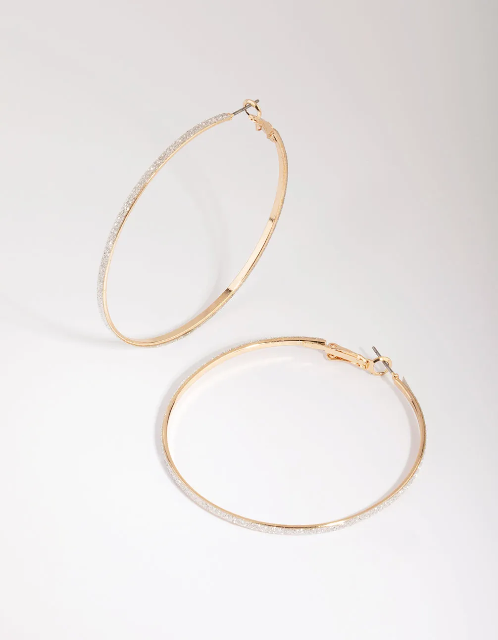 Bohemian Jewelry Gold Glitter Hoop Earrings