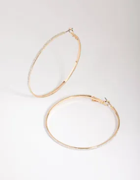 Bohemian Jewelry Gold Glitter Hoop Earrings