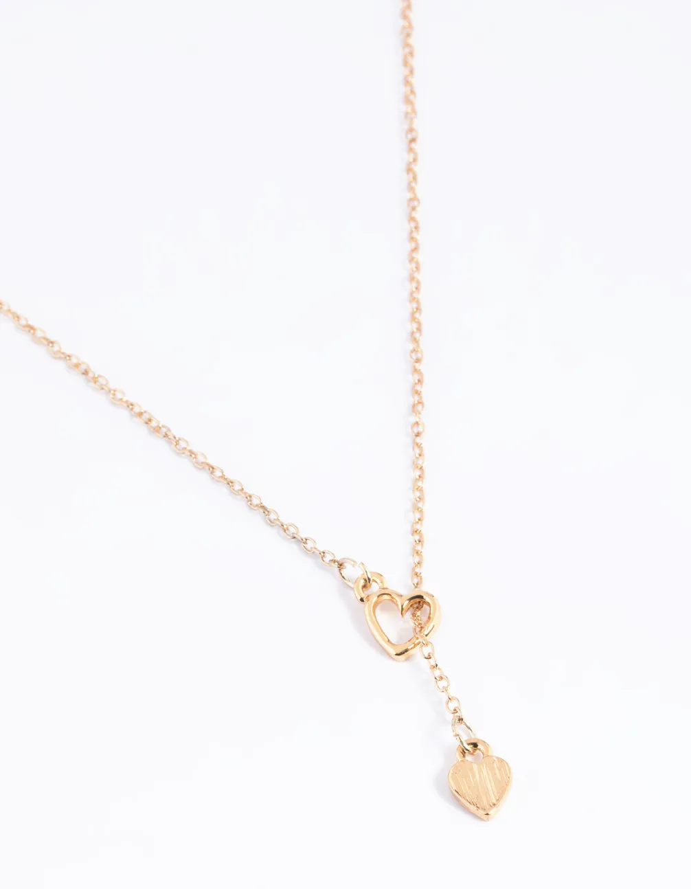 Ancient Adornment Gold Heart Thread Necklace