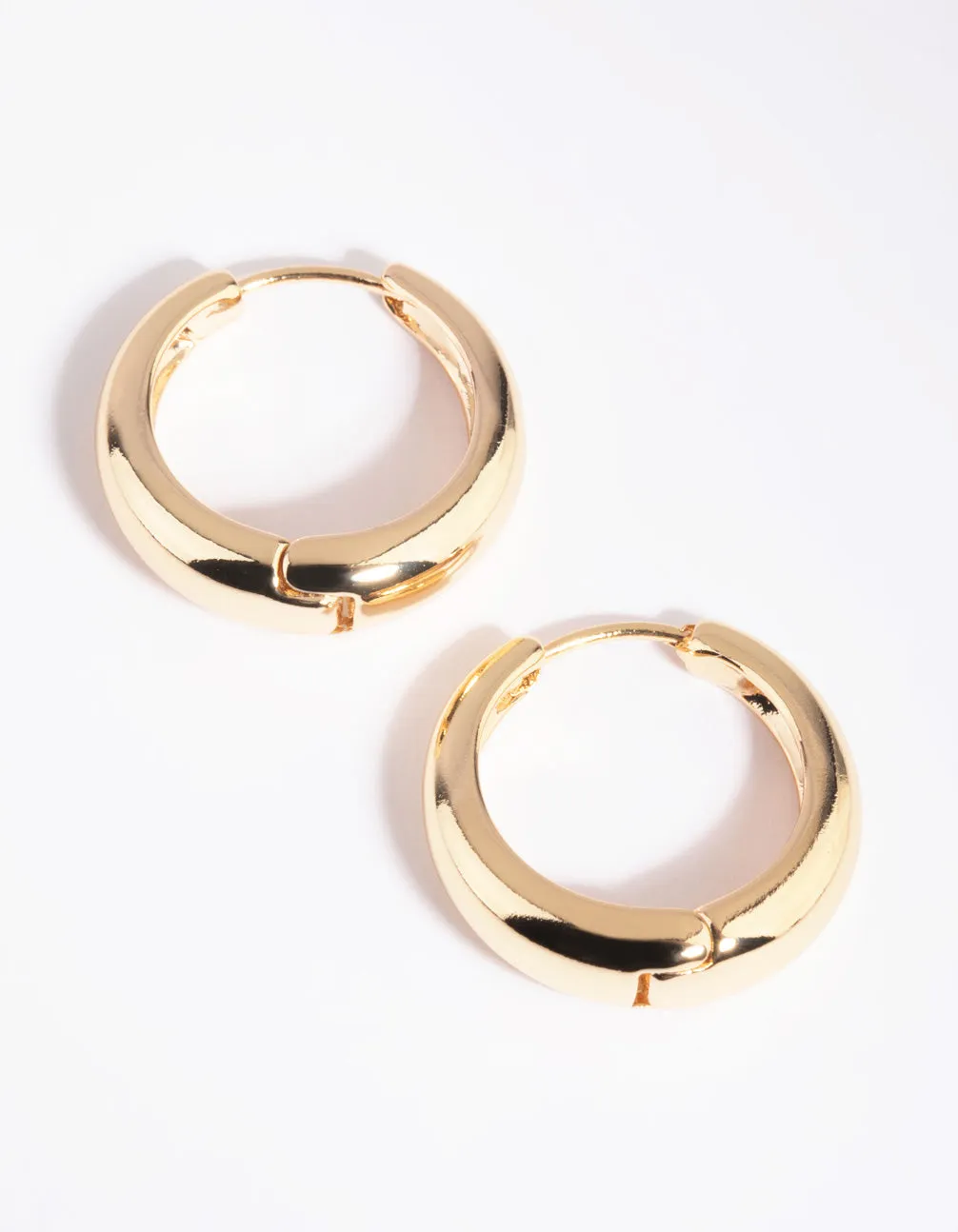 Secure Choice Gold Huggie Hoop Earrings