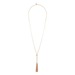 Gold Lariat Knot & Tassel Necklace Fashion Gift