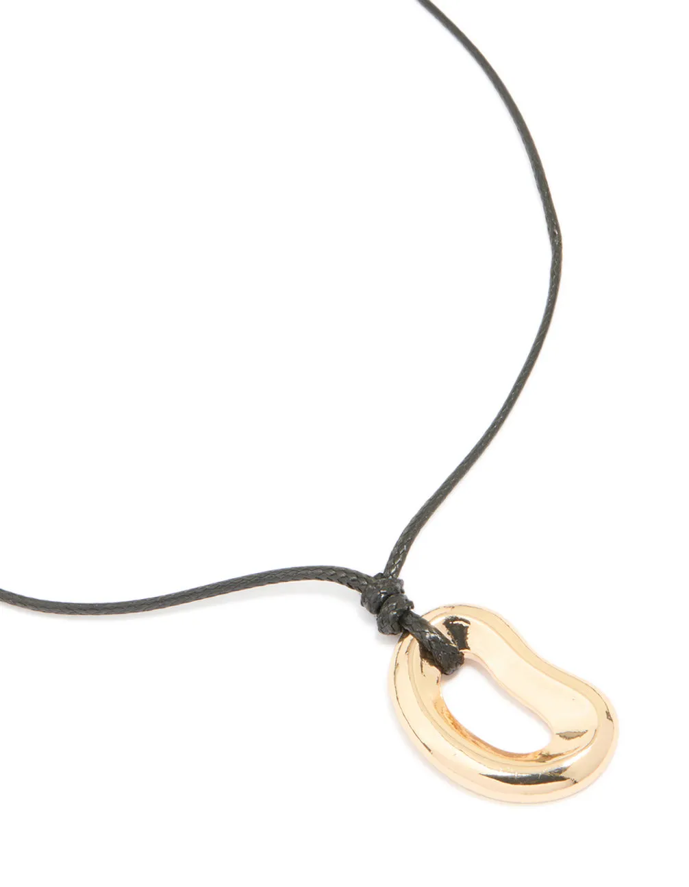 Vacation Piece Gold Organic Pendant Cord Necklace