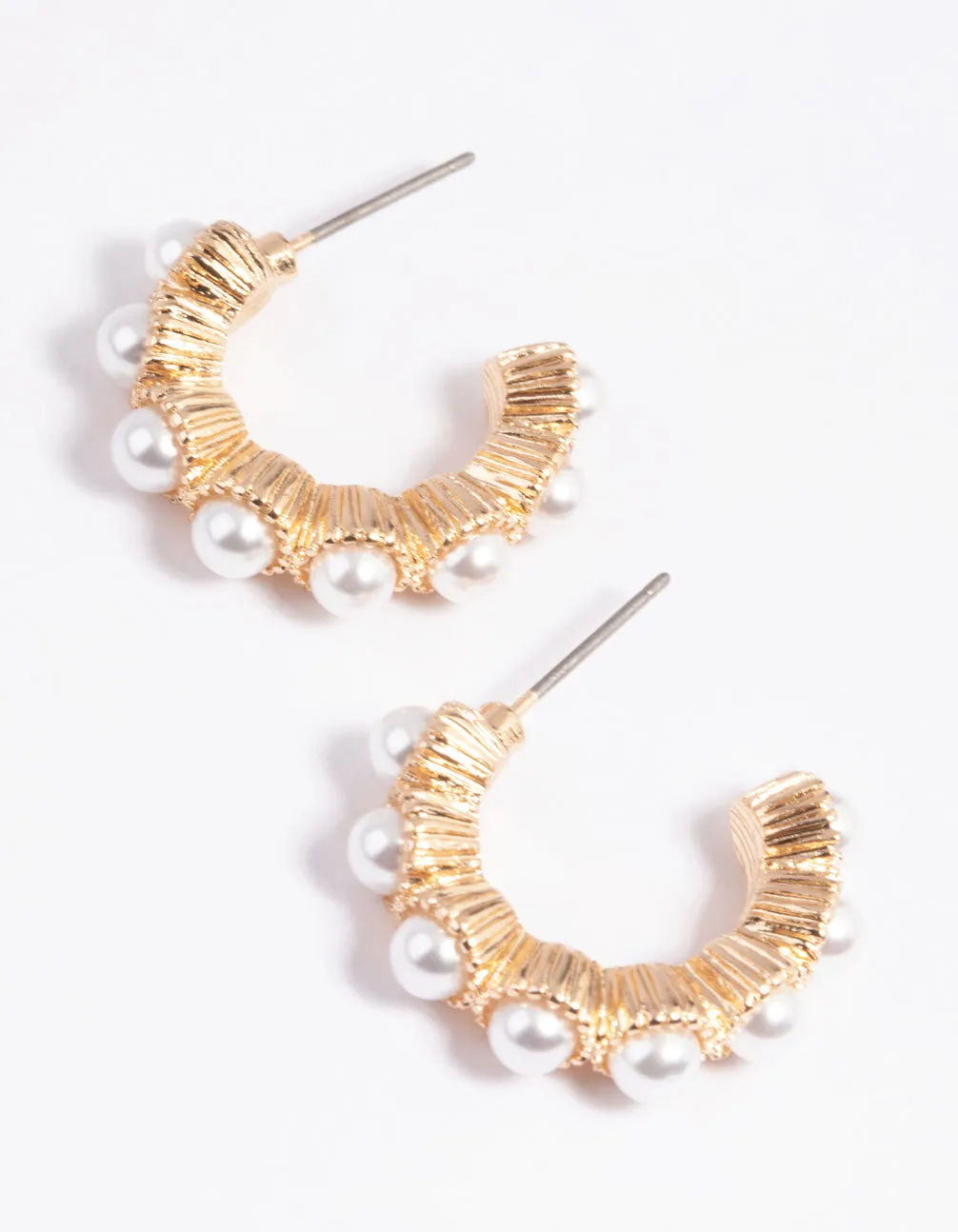 Timeless Accessory Holiday Decoration Gold Pearl Drop Earrings