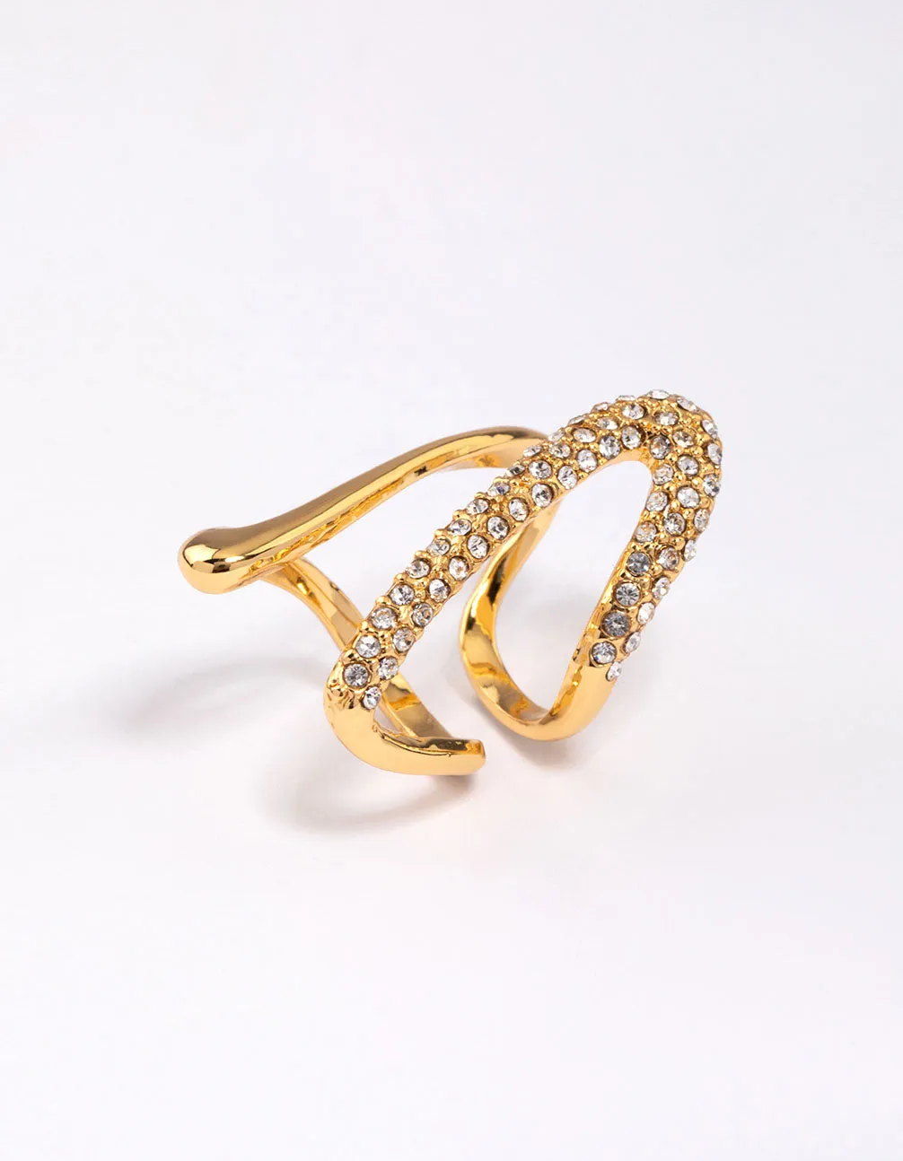 Artistic Keepsake Gold Plated Blingy Split Ring