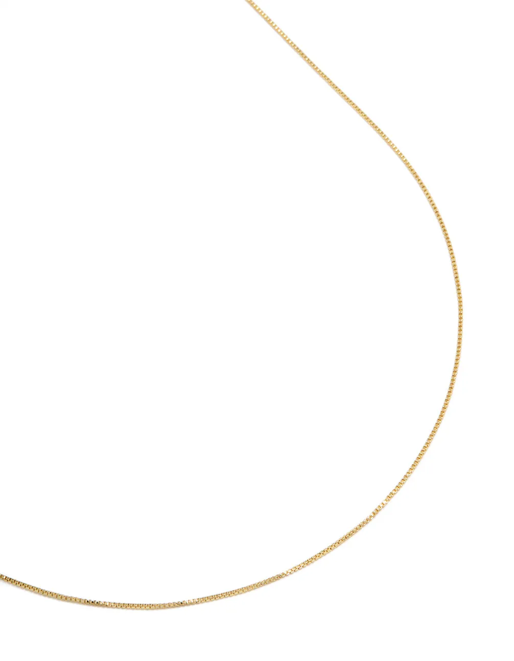 Gold Plated Brass Dainty Box Link Necklace Tied Item