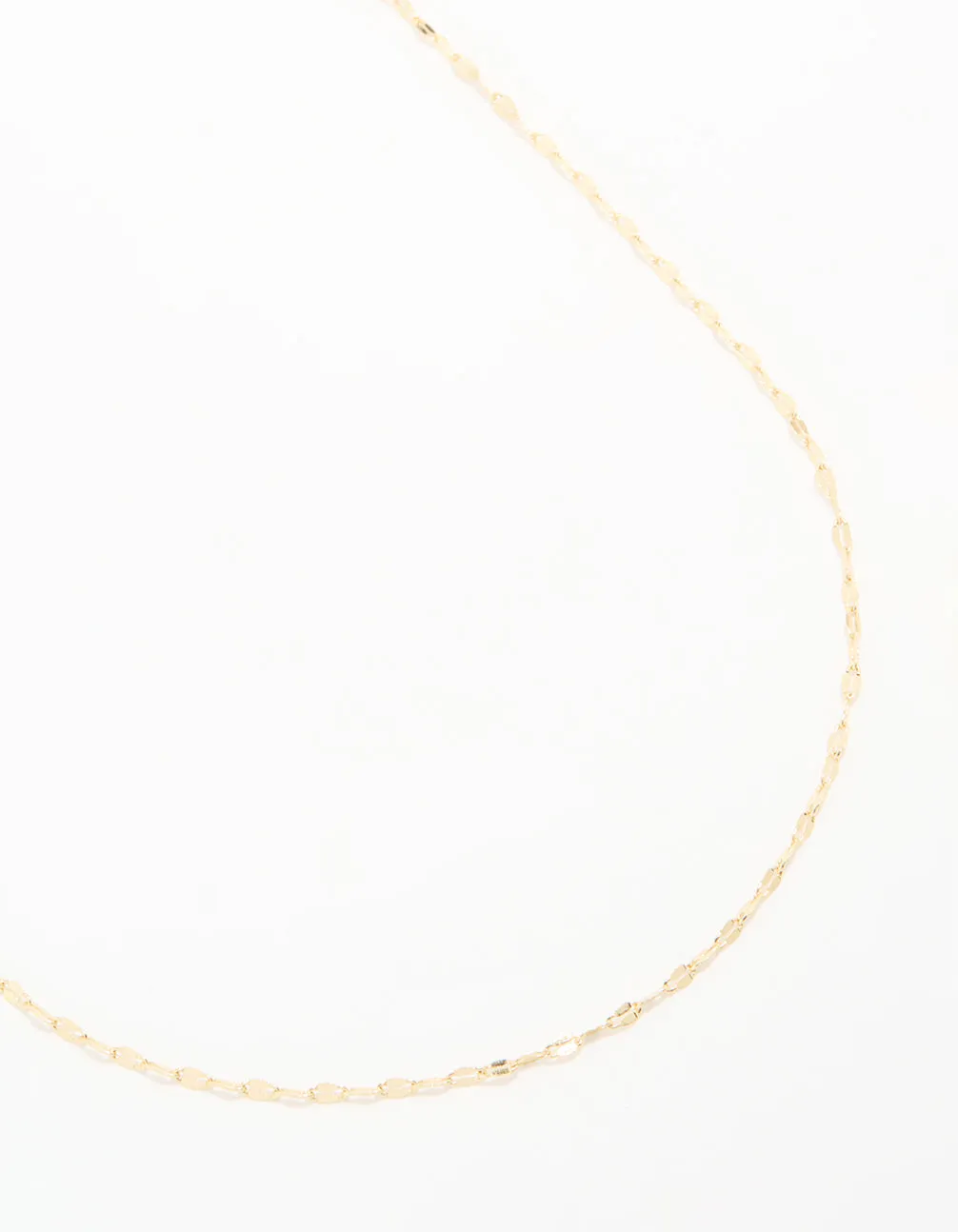 Seasonal Look Gold Plated Brass Detailed Chain Necklace