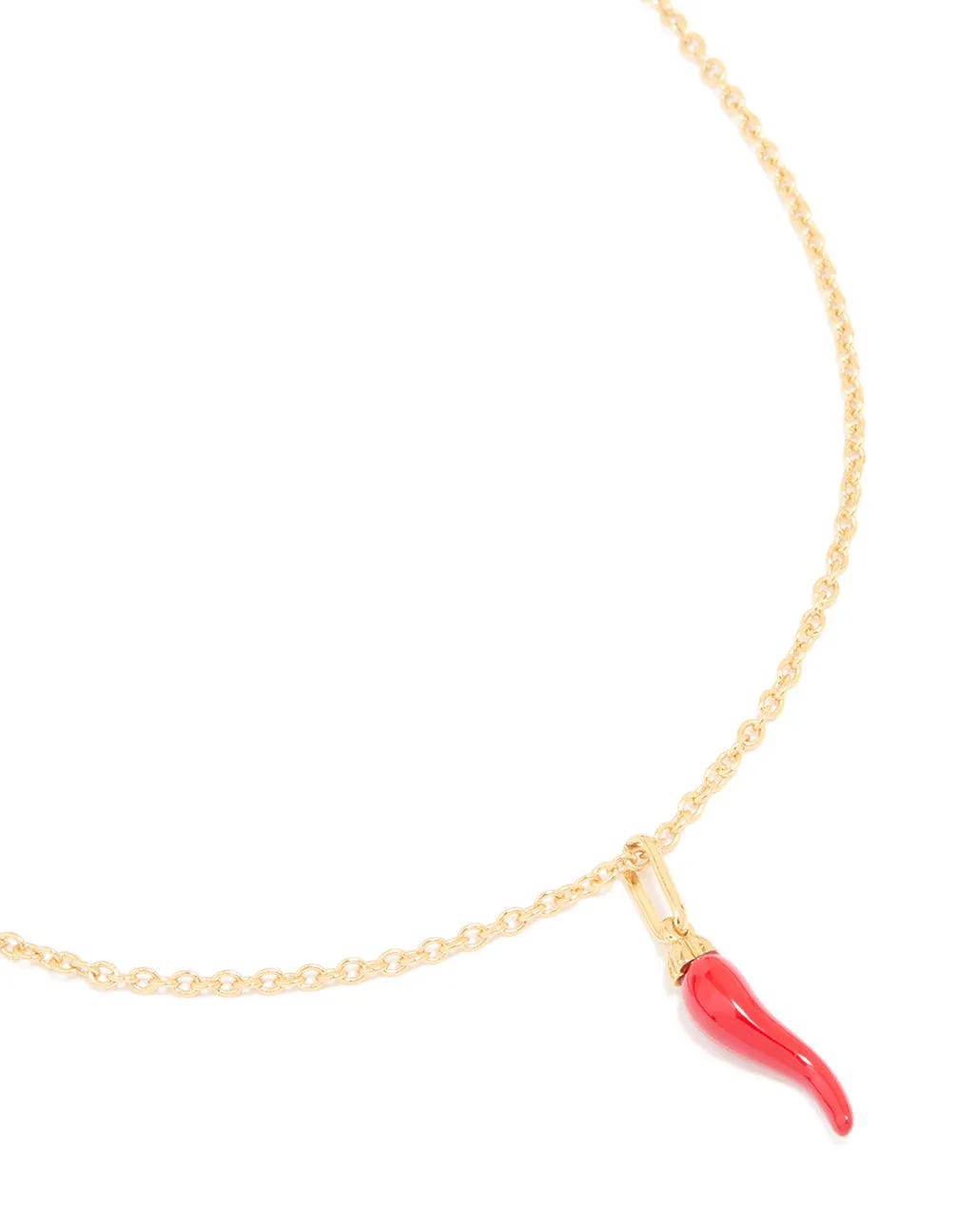 Gold Plated Chilli Pendant Necklace Glam Look