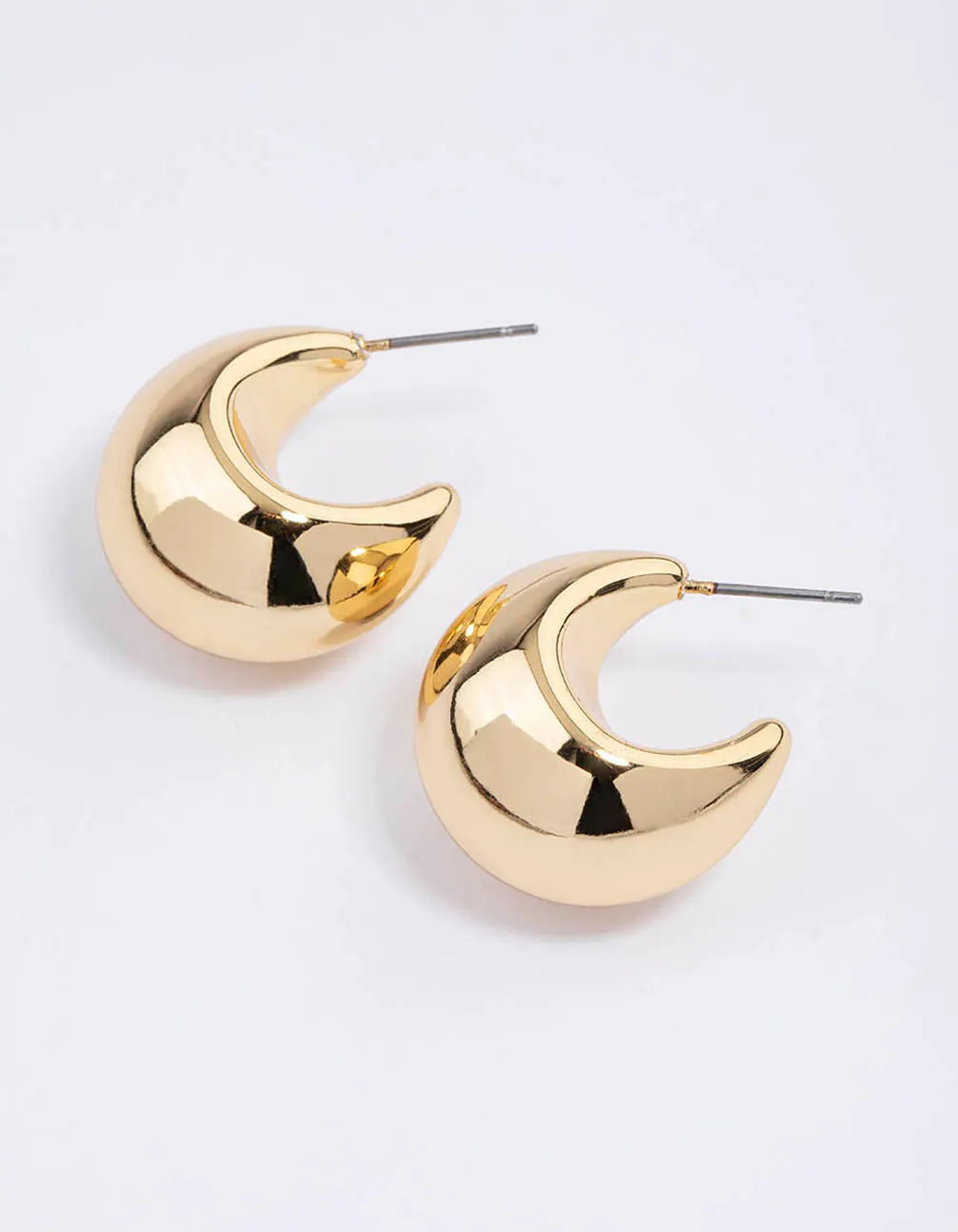 Sparkling Essential Gold Plated Chunky Bubble Hoop Earrings