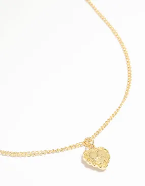 Gold Plated Cross Heart Pendant Necklace Wonderful Item Green Piece