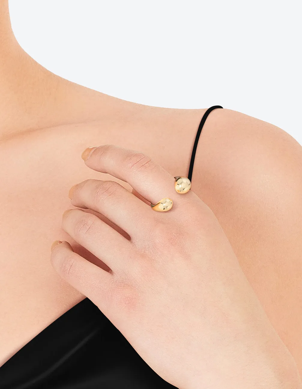 Elegant Fashion Gold Plated Open Sphere Ring