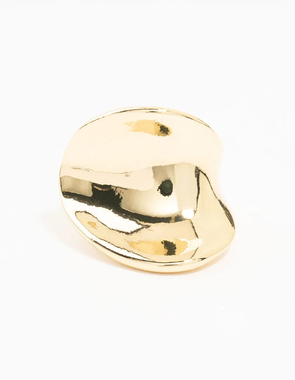 Gold Plated Statement Wave Ring Bold Token Sentimental Item
