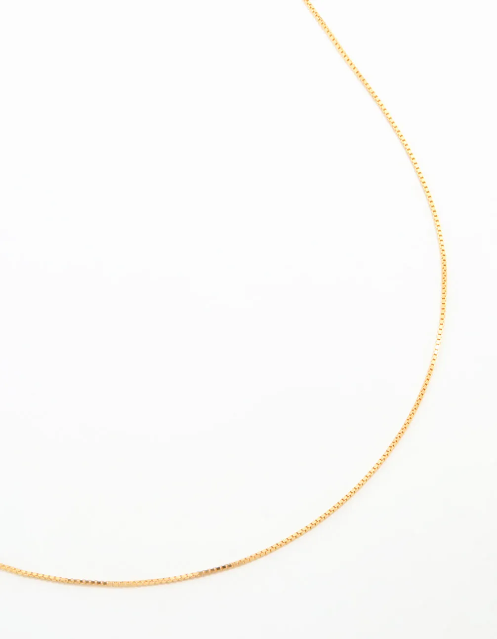 Gold Plated Sterling Silver Box Link Adjustable Necklace Magnificent Design Office Wear