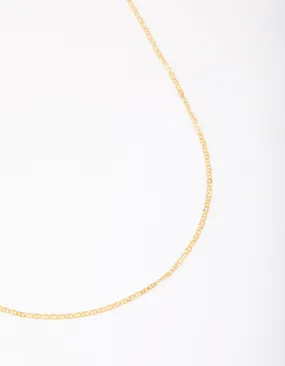 Gold Plated Sterling Silver Long Chain Necklace Perfect Design