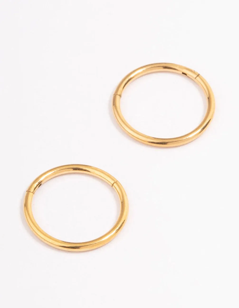Gold Plated Surgical Steel Fine Sleeper Earrings 8mm Gorgeous Detail